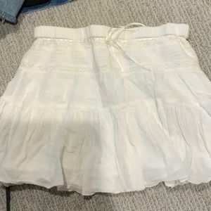 White beachy mini skirt